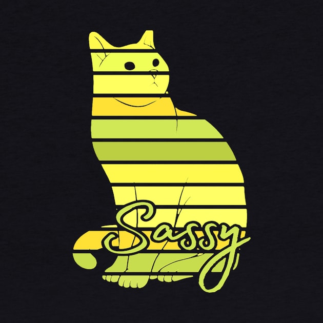 Yellow Sassy Cat Art by AlondraHanley